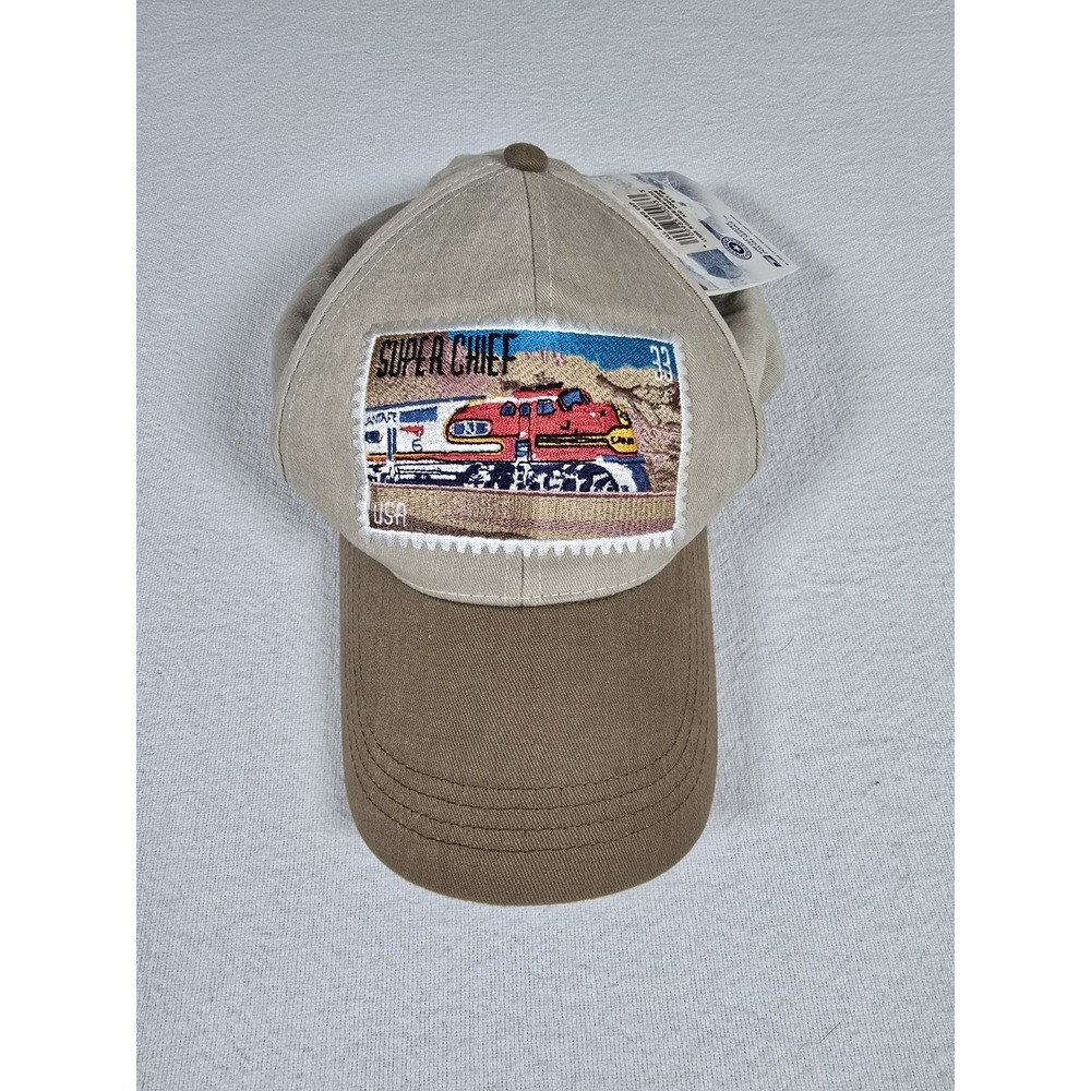 VTG Super Chief Postage Stamp Hat All Aboard Cap USPS‎